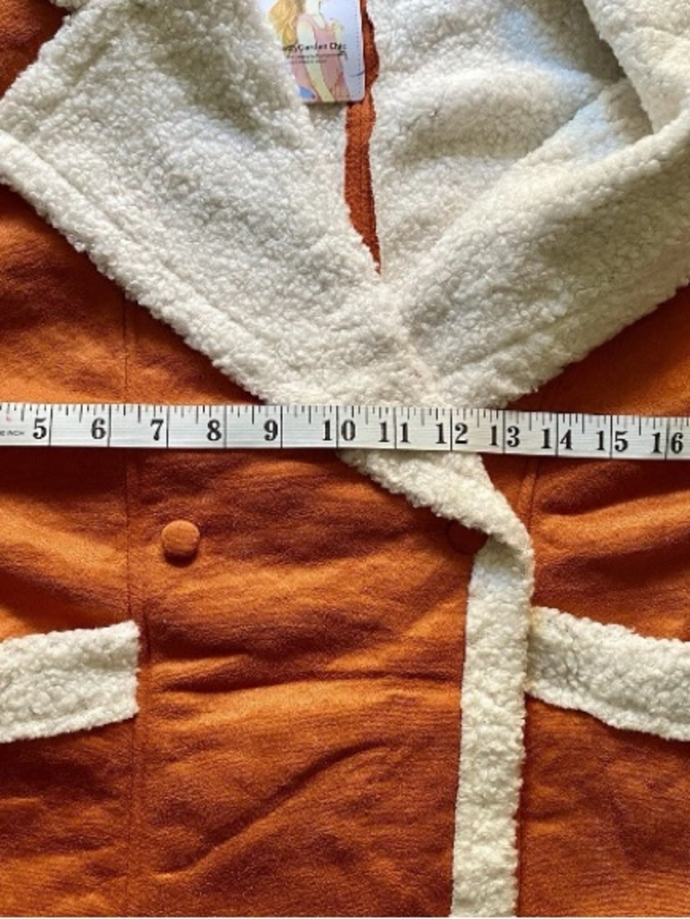 Fall/Autumn Jacket/Faux Suede Woman's Size Large Rust/Orange - Picture 5 of 8
